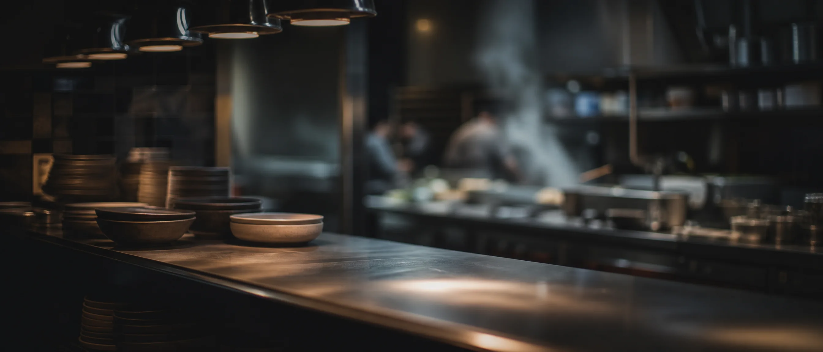 Placeholder image — a professional kitchen at service