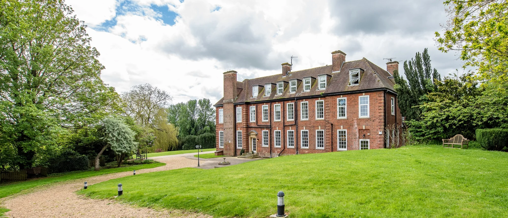 Catthorpe Towers, the manor house seen across the front lawn